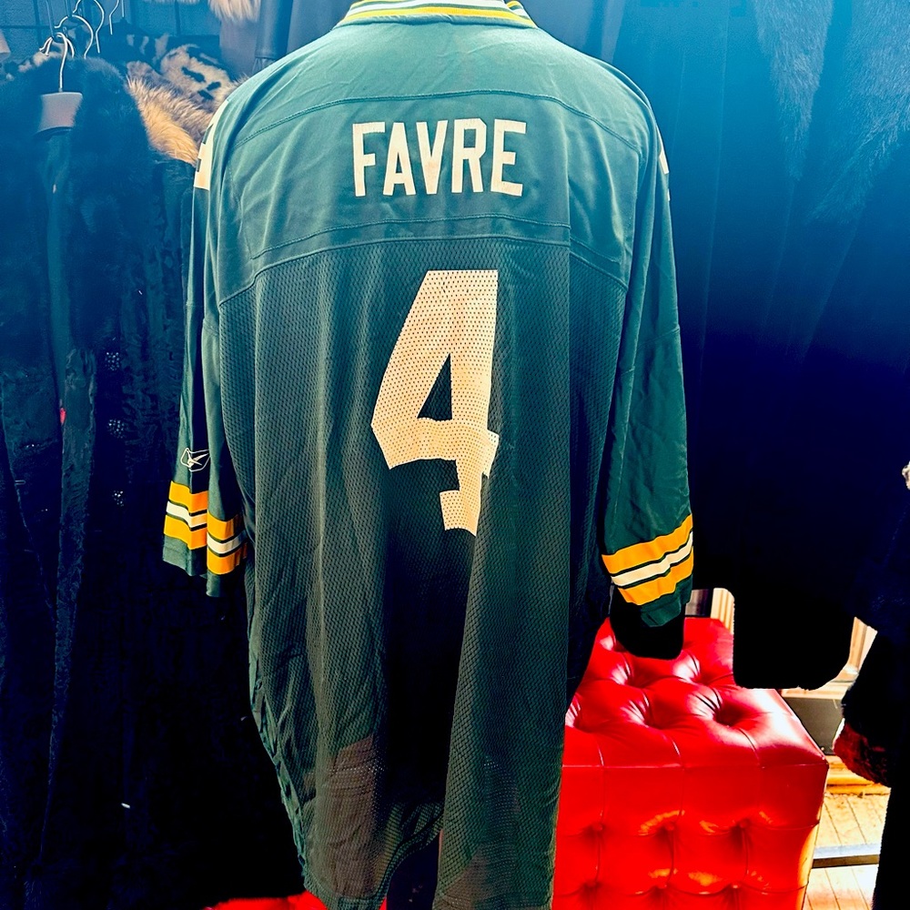 Reebok NFL Equipment Vintage Brett Favre #4 Green Bay Packers Jersey - 4xl